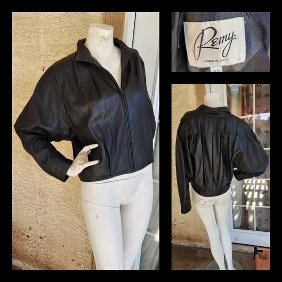 REMY HOLMAN VINTAGE 80’s ‎ SOFT LEATHER CROPPED JACKET - Picture 1 of 8